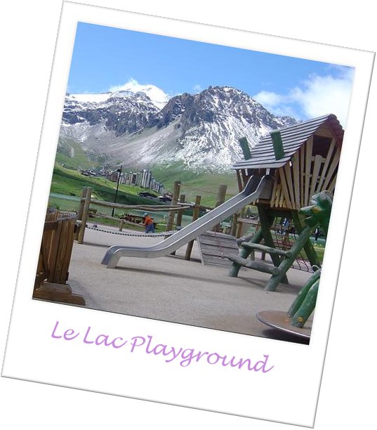 The children's playground by the lake